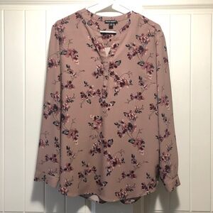 Purple Floral Blouse by Hilary Radley